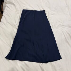 J. Crew Gwyneth Navy Midi Skirt